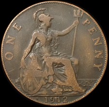 UK One Penny 1912 H George V