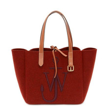 JW ANDERSON Anchor Logo Embroidered Felt Belt Tote Bag Bordeaux RRP375
