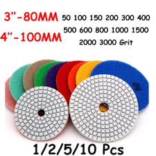 3" 4" Grinder Disc Wet Diamond Polishing Pads For Granite Marble Concrete Stone