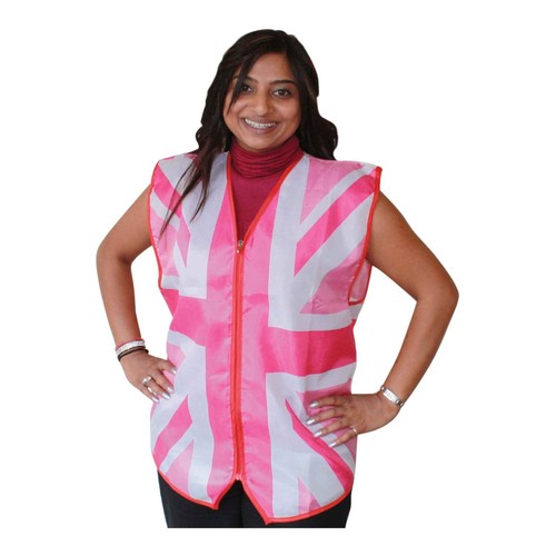 Pink union jack waistcoat - jack,
