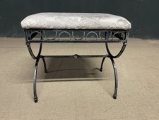 Vintage Wrought iron X Frame Footstool Piano Stool - Delivery Possible