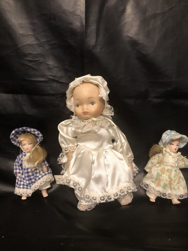Mini porcelain dolls - porcelain,