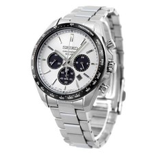SEIKO SELECTION SBPY165 Series Silver White Panda Solar Chronograph Men's Watch