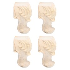 4 Pcs Solid Wood Furniture Wooden Feet Legs for Bun Replacement Sofa