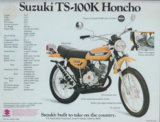 Motorcycle Mopeds Suzuki Trail TS 100 K Honcho TC 100K blazer sale brochure