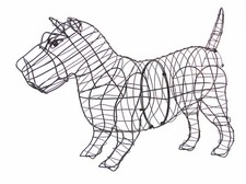 Scottie Dog Metal Wire Topiary Frame