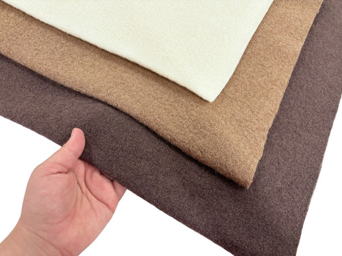 Boiled wool fabric coffee - wool,