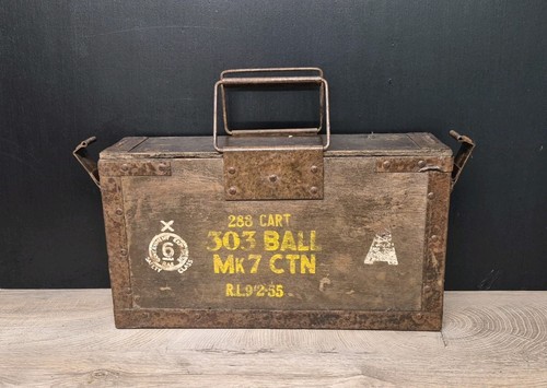 Vintage wooden ammo box - vintage,