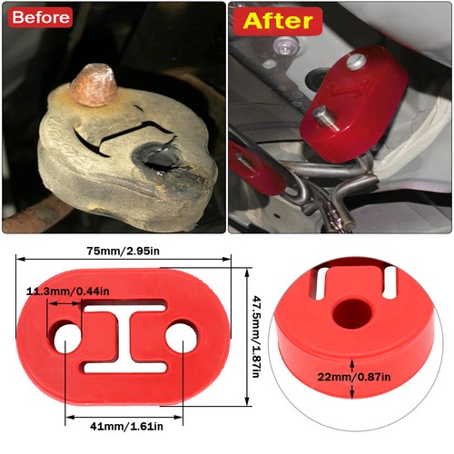 Heavy duty rubber exhaust - 2x,