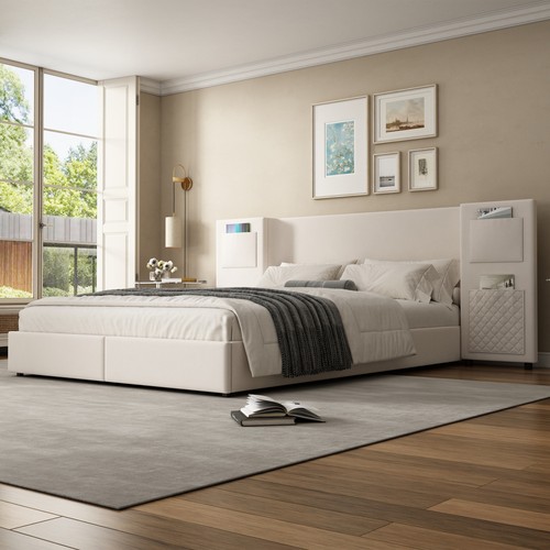 4ft6 double velvet bed frame - double,