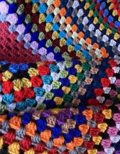 New Handmade Crochet Throw, Blanket, Multicoloured, 136 cms, 4ft 5”, Square