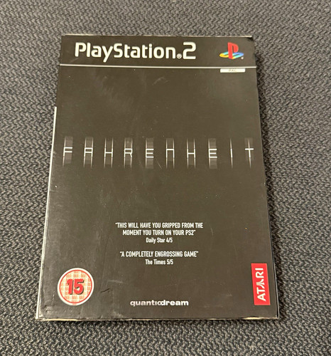 Fahrenheit ps2 playstation - fahrenheit,