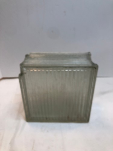 Vintage glass block x - block, 7-3/4"