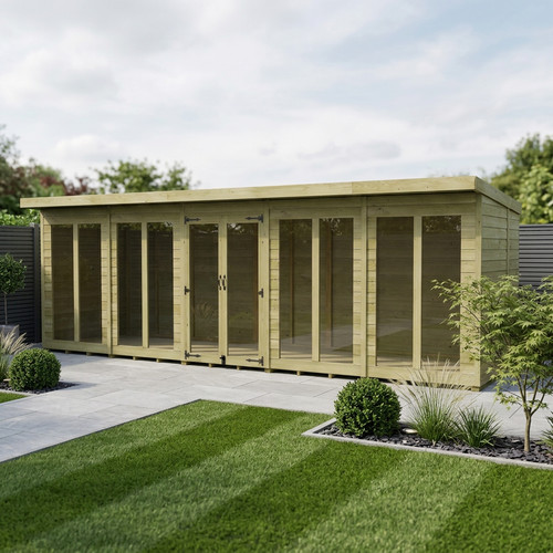 Pent summer house full - x,
