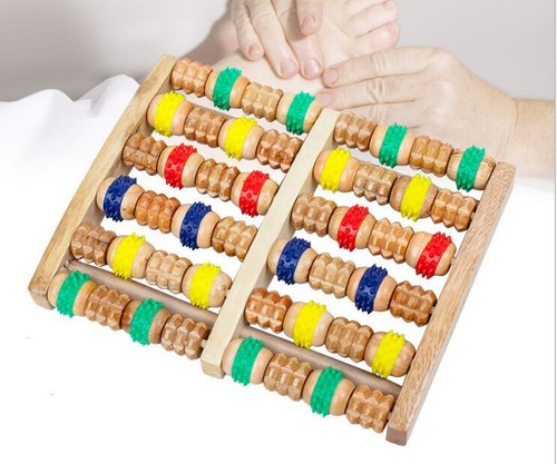 Wooden foot roller massager - roller,