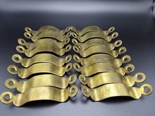 16 reclaimed brass stair rod brackets/holders