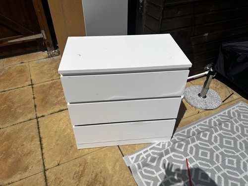 Ikea white solid wood drawer - ikea,