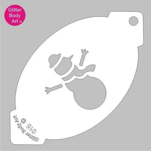 Snowman stencil template - stencil,