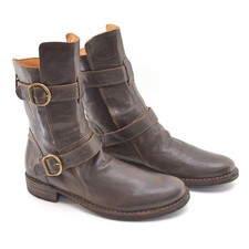 Ladies Fiorentini+Baker Eternity Moto Boots 40 / 10 Brown Buckle Biker Shoes