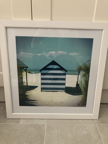 White wooden frame beach - white,