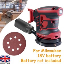 Cordless Random Orbital Sander for Milwaukee 18V Battery, 125mm Rotary Sander