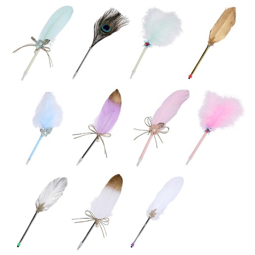 Feather ballpoint pen for - feather,