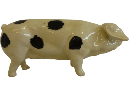 Acorn pottery spotted pig - pottery,