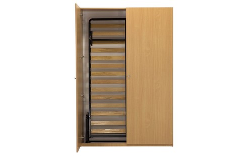 Vertical small double wall bed - double,