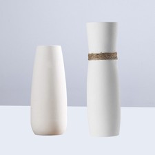  2Pcs Creative Ceramic Vase Ornaments Floral Vase Home Decoration Office Bar