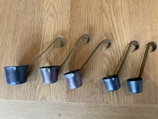 Vintage Copper & Brass Measuring Cups Set Of 5