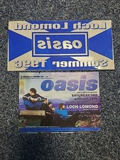 Oasis Loch Lomond Ticket Stub 04/08/1996 + Window Sticker