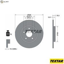 2x BRAKE DISC 92286003 FOR VW