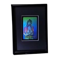 3D HoloBabe Stereogram 3D Hologram Picture FRAMED, Embossed Type Film