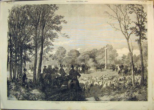 Old antique print 1855 - old,