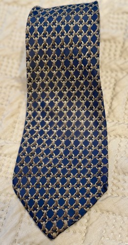 Hermès paris silk tie blue - paris,