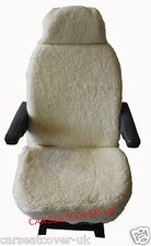 For PEUGEOT BOXER LUXURY MOTORHOME SEAT COVERS FAUX SHEEPSKIN PAIR