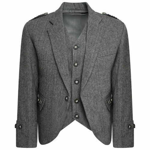 Grey tweed argyle - kilt, jacket