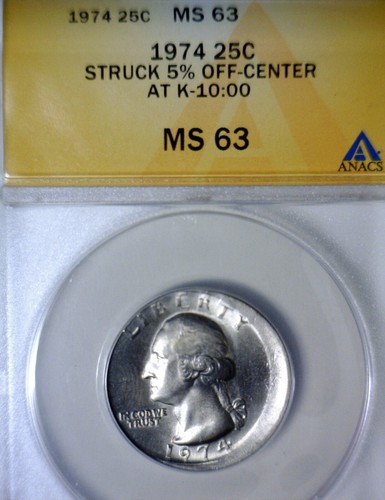 1974 error off center anacs - error,