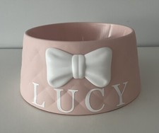 Pink Dog/Cat Bowl with bow
