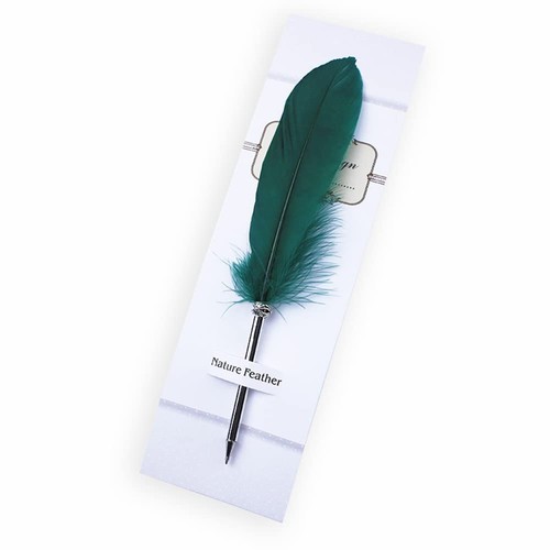 Feather ballpoint pen black - feather,