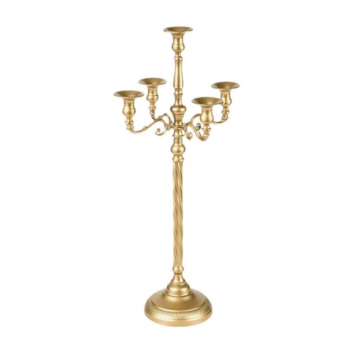 Gold floor candle holder - floor,