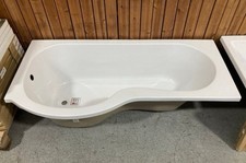 1700 X 850MM NTH LH P-SHAPED SHOWER BATH - ORIGINAL RRP  £349