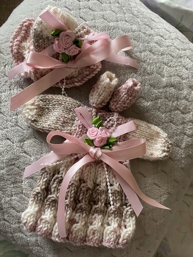 Hand knitted dolls clothes - hand,