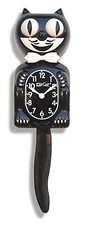 Classic Black Kit Cat Clock, UK Seller!   (Animal, Retro, Felix, Klock, Kat)