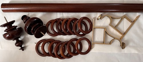 Solid wood curtain pole - solid,