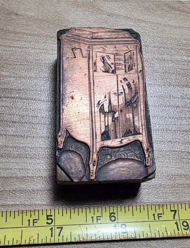 Vtg letterpress printing block - vtg,
