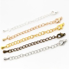 Extension Extender Tail Chain Lobster Clasps Connector Finding Bracelet Necklace