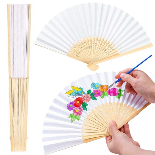 Folding bamboo hand held - folding, fan