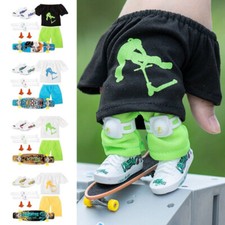 Mini Finger Scooter Set Small Finger Skateboard With Pants & Shoes Clothes Kit