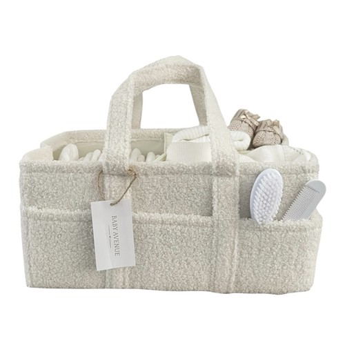 Bouclé nappy caddy organiser - bouclé,